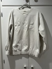 Brandy Melville Cream USA Sweatshirt Small Stain On Front See Pictures