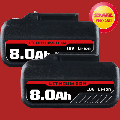 2 Pack 8,0Ah Ersatzakku Für Einhell Akku 18V Power X-Change PXC Lithium Batterie