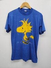 Vintage 70s Woodstock Peanuts T Shirt M Schulz Made in USA Comic Cartoon