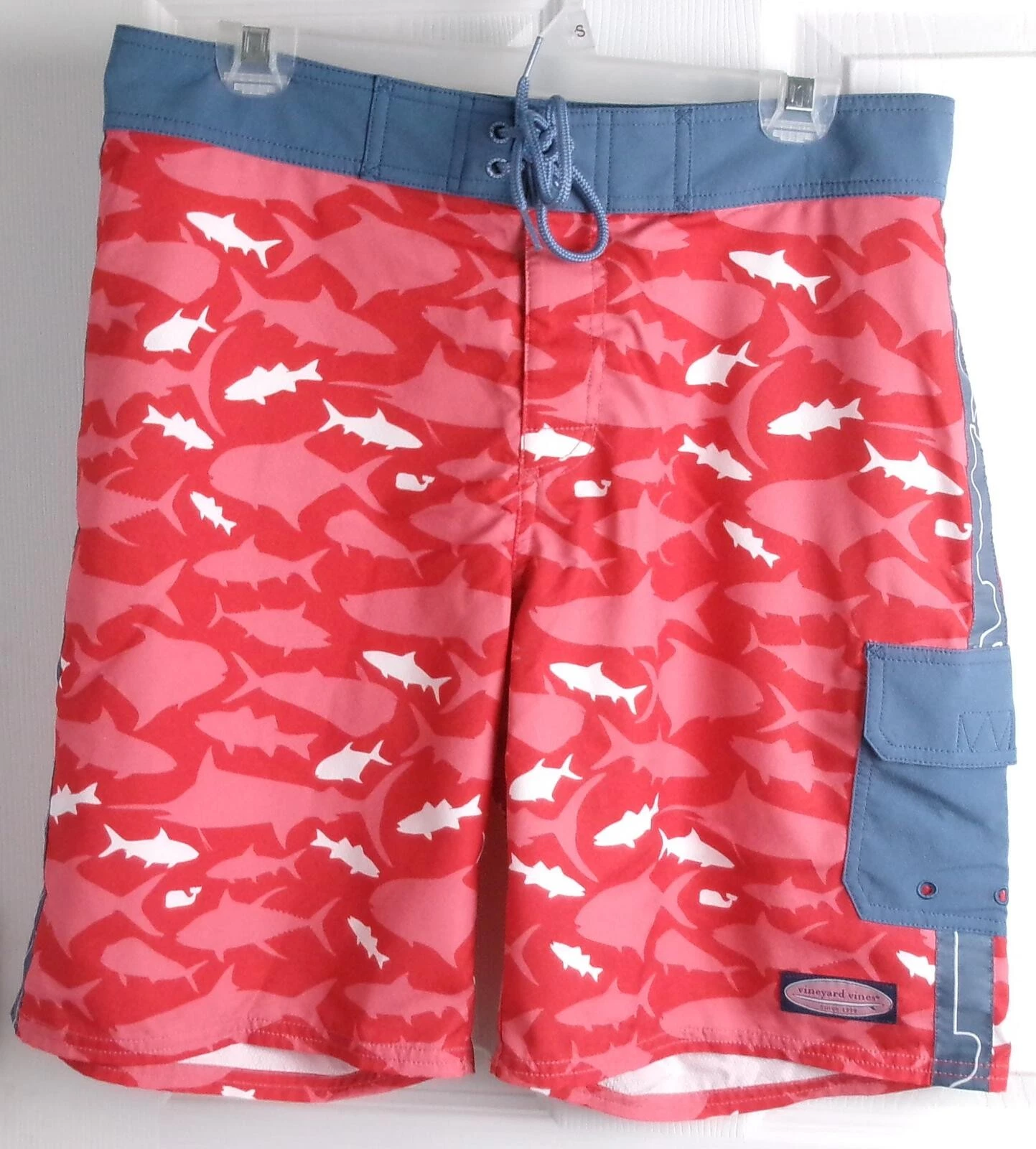 Vineyard Vines Shark Print Board Shorts Men's 32 Pink Red Swim Trunks
Opens in a new window or tab