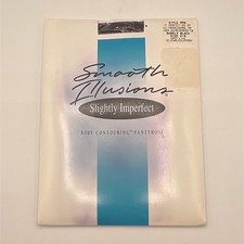 Hanes Smooth Illusions Sheer Control Top Pantyhose Reinforced Toe B96 C-D Black
