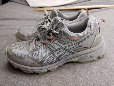 ASICS Shoes Womens Size 8 Gray Mint Gel-Venture 8 Trail Running 1012B230 Outdoor
