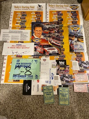 2000 Atlanta NAPA 500 NASCAR Ticket Program Lineups Other Georgia Boot