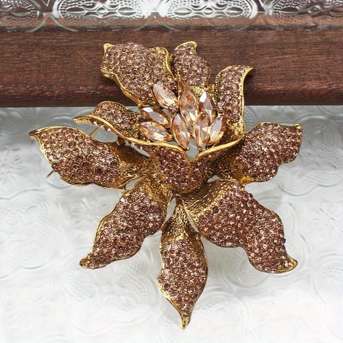 Luxury Orchid Rhinestone Full Rhinestones Brooch