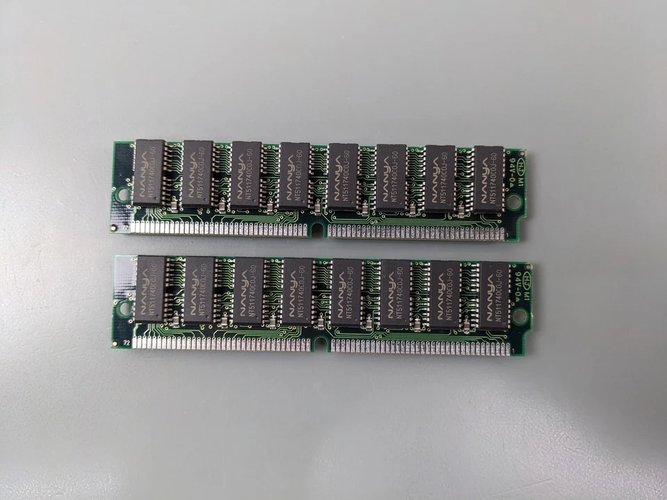 (2) PAR 32MB FPM SIMMs, 72-pin RAM Memory Sticks (64MB Total) F826RTN JP26835 - Image 3 of 3