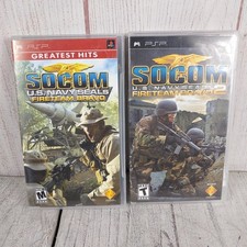 Sony PSP Greatest Hit SOCOM US Navy Seals Fireteam Bravo & Fireteam Bravo 2 USED