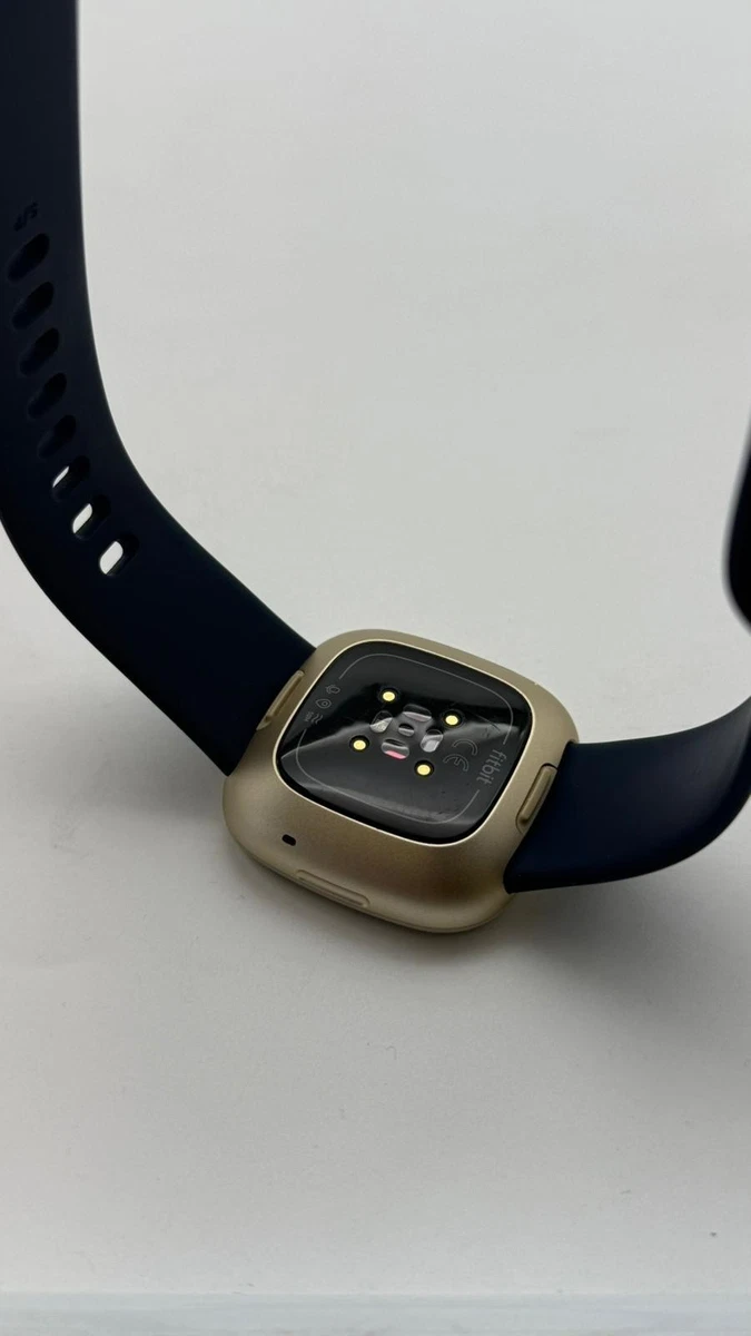 Fitbit Versa 3 Smartwatch 40mm Aluminium GPS WLAN NFC Midnight Gold Uhr Watch