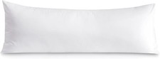 Body Pillow Cover 21x54, 100 Cotton Pillowcase, White 800 Thread Count Cotton