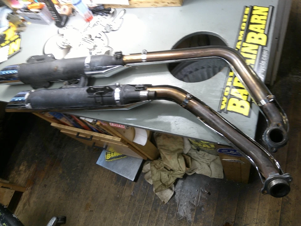 Оригинальный запас 04 02-09 Honda VTX1300 VTX1300C полный выхлопной системы трубы глушитель - Изображение 4 из 4