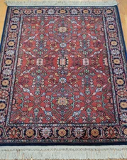 Authentic Karastan 4'3" x 6' Serapii # 700- 729 Wool Pile American Rug Excellent