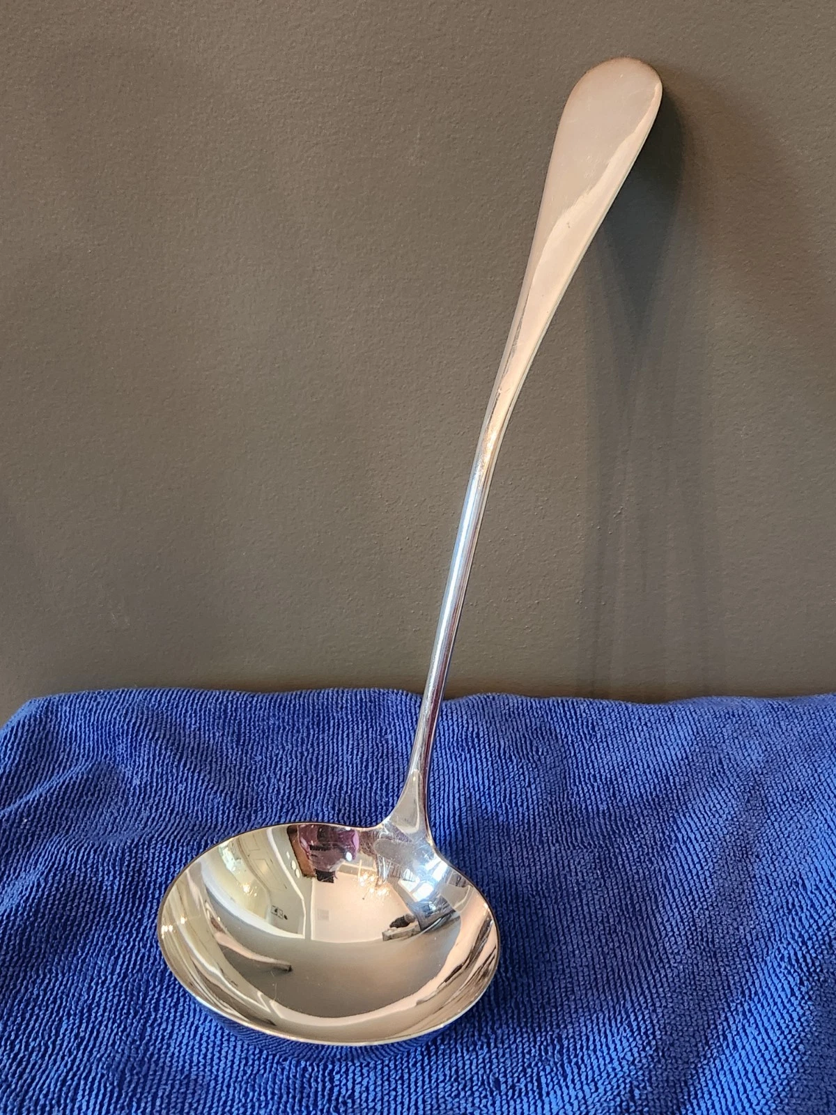Vintage Sterling Silver and Silver Plated Large Punch Bowl Ladle 12.5"