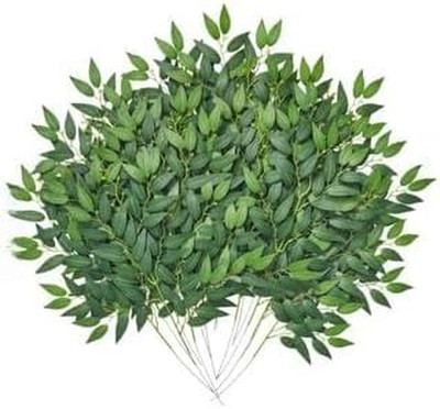 Elegant 10'' Wedding Bouquets with Italian Ruscus Greenery Accents