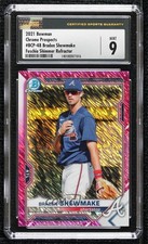 2021 Bowman Fuchsia Shimmer Refractor 87/199 Braden Shewmake CSG 9 Mint 0l51