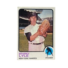 SPARKY LYLE  TOPPS 1973 #394 NEW YORK YANKEES BASEBALL