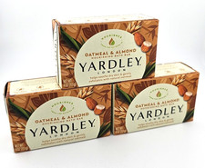 3 Pack Yardley London Oatmeal Almond Soap Bar 4 oz Each Gentle Cleanse New