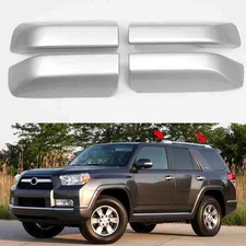 For Toyota 4Runner N280 10-20 Silver Roof Rack Bar Rail End Cover Shell Cap Set