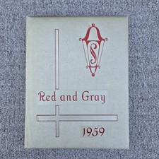 1959 SWEETWATER HIGH SCHOOL YEARBOOK NATIONAL CITY, CALIFORNIA RED AND GRAY VTG