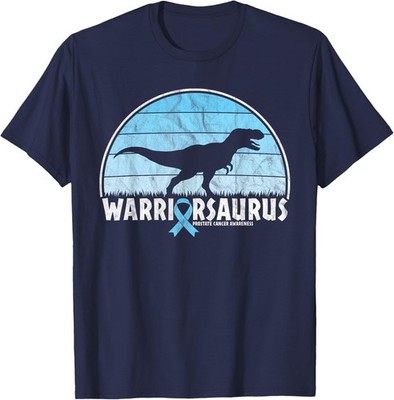 Warrior Prostate Cancer Awareness Dinosaur Support Unisex T-Shirt