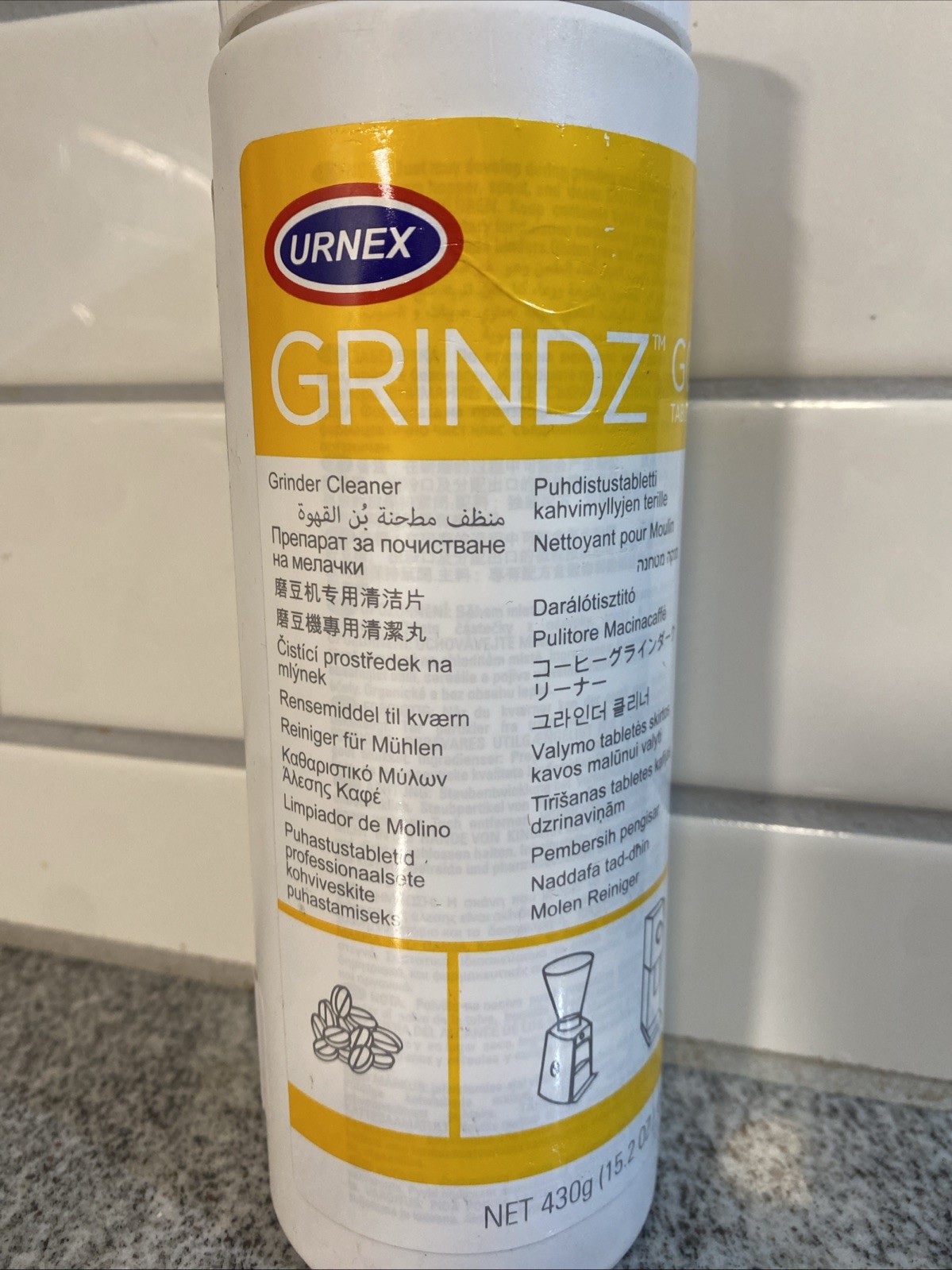 Grindz Professional Coffee Grinder Cleaning Tablets - 430 Gr