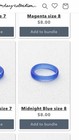 Noonday Collection Glass Band Ring, lot of 2 blue and 1 white , all Size 8 — photo 4