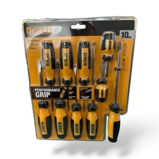 DEWALT DWHT65201 Durable Ergonomic Magnetic Screwdriver Set - 10 PC
