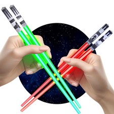 Lightsaber Chopsticks Light Up - LED Glowing Light Saber Star Wars Chop Stick...