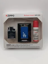 Zippo MLB Los Angeles Dodgers 46543 Double Torch Butane Lighter Gift Set