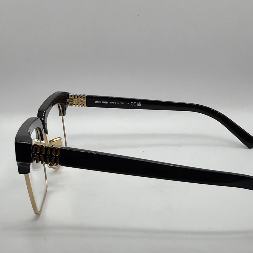 Marco óptico de gafas de metal dorado 54 mm con lente de demostración MIU MIU 11XV MU11XV Foto 4 de 4