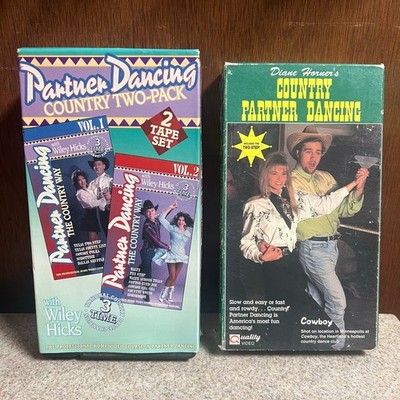 Country Partner Dancing VHS Lot 3 Texas Two Step Waltz Wiley Hicks Diane Horner