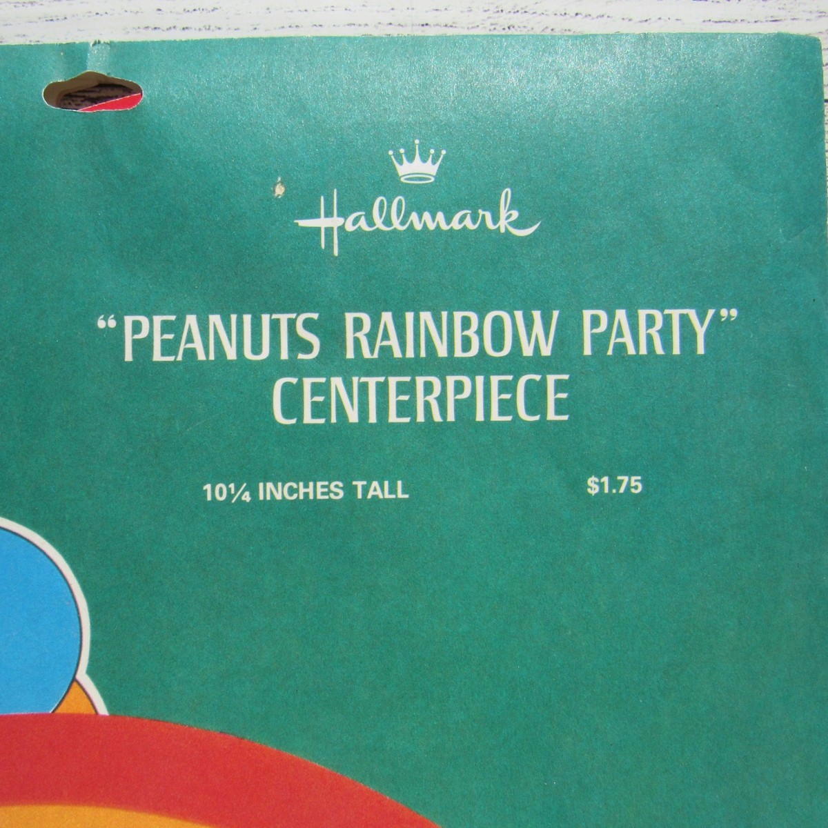 1971 Hallmark Peanuts Rainbow Party Centerpiece Charlie Brown 