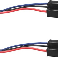 2PCS Wiring Harness Headlight Connector, 3 Wire Way Male Power Plug Replacement,