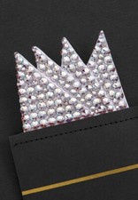 Vito Dance Rhinestone Pocket Square - Crystal AB
