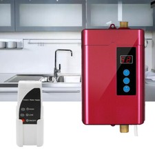 3KW Electric Water Heater Boiler Tankless Instant Hot Warm Bathroom Kitchen