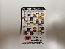 RS20 Boston Bruins 2015/16 NHL Hockey Pocket Schedule Card - Ace Ticket