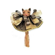 MTX52055 Gerson Hanging Leopard Head Christmas Ornament