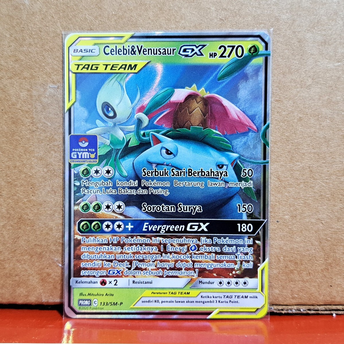Celebi & Venusaur GX 133/SM-P Tag Team GYM Promo Foil Pokemon TCG