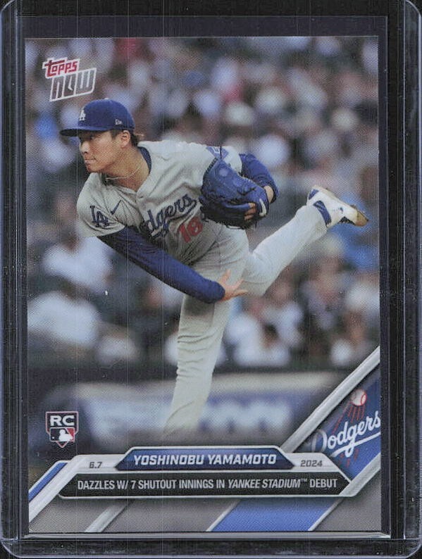 2024 Topps Now #270 Yoshinobu Yamamoto Los Angeles Dodgers RC