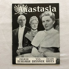 Anastasia Ingrid Bergman Yul Brynner Helen Hayes 1956 Danish Movie Program