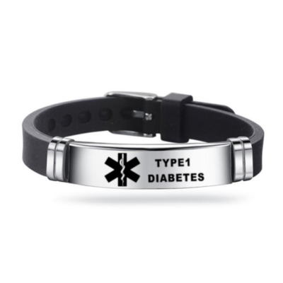 adjustable bracelet type diabetes alert bracelet