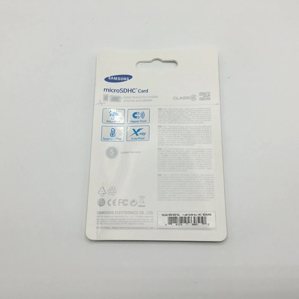 Samsung 16GB Class 6 Micro SDHC up to 24MB/s with Adapter (MB-MS16DA/AM) - Image 2 of 2