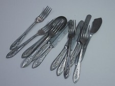 Vintage Dollhouse Utensils Aluminum Marked Germany Total of 12