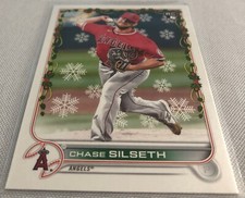 2022 Topps Holiday Walmart Baseball Chase Silseth Los Angeles Angels Rookie #148