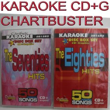 KARAOKE CD G Churtbuster SET SEVENTIES 5015 EIGHTIES 5016 NEW IN CASE 6 Disc