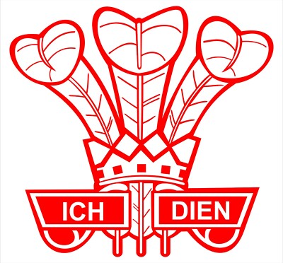Welsh 3 Federn großer Vinyl Aufkleber Auto Van LKW Fensteraufkleber Motorhaube Cymru