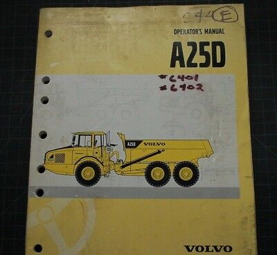 VOLVO A25D DUMP TRUCK Operators Operation Manual book guide book op