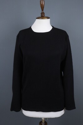 ELEMENTE CLEMENTE Bali 50 Black Crew Neck Cotton Acrylic Pullover Sweater Size 5