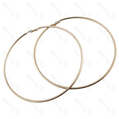 12 cm GROSSE RIESIGE CREOLEN Twist Textur GOLD MODE große Creolen gemustert UK