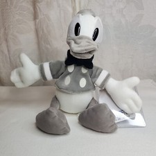 Disney Tokyo Disneyland Classic Monochrome Donald Duck Mini Bean Bag-Beanie