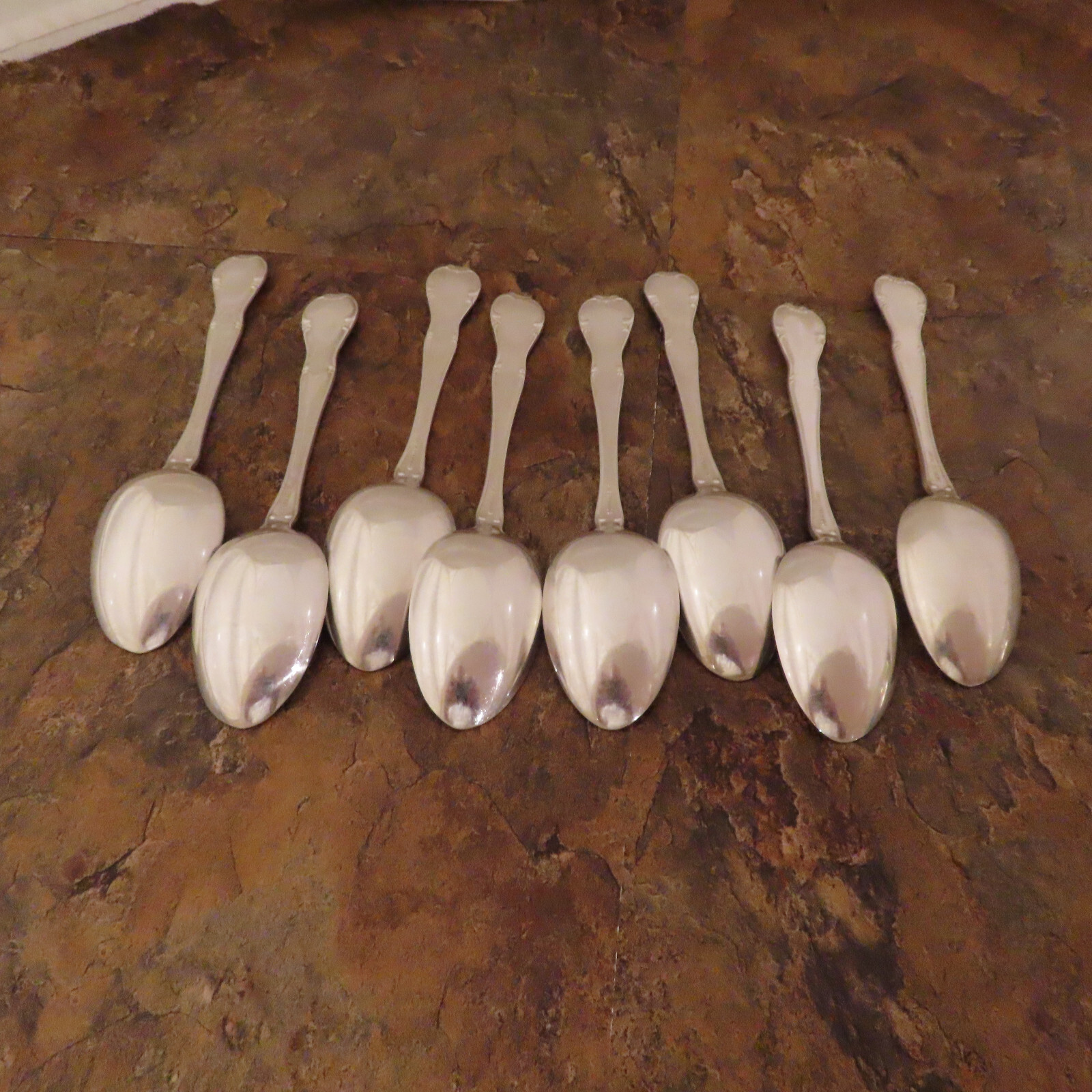 Gorham New Elegance 8 Teaspoons Spoons Vintage Silverplate Flatware Lot
