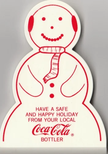 Vintage Coca Cola Plastic Snowman Ice Scraper - Have A Safe And Happy Holiday...